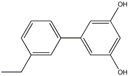 5-(3-Ethylphenyl)-1,3-benzenediol 구조식 이미지