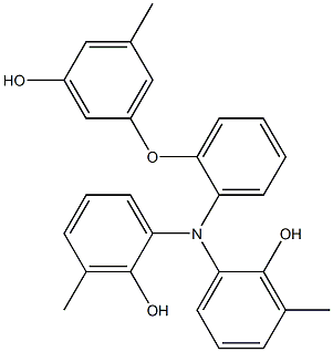 N,N-Bis(2-hydroxy-3-methylphenyl)-2-(3-hydroxy-5-methylphenoxy)benzenamine 구조식 이미지