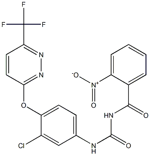 1-(2-Nitrobenzoyl)-3-[4-[(6-trifluoromethyl-3-pyridazinyl)oxy]-3-chlorophenyl]urea 구조식 이미지