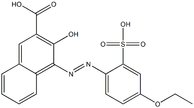 4-[(4-Ethoxy-2-sulfophenyl)azo]-3-hydroxy-2-naphthalenecarboxylic acid 구조식 이미지