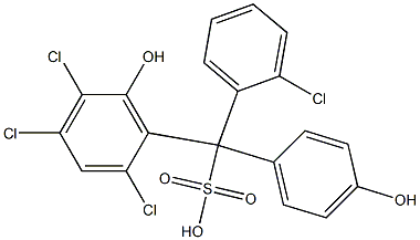 (2-Chlorophenyl)(2,4,5-trichloro-6-hydroxyphenyl)(4-hydroxyphenyl)methanesulfonic acid 구조식 이미지