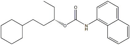 (-)-N-(1-Naphtyl)carbamic acid (S)-1-ethyl-3-cyclohexylpropyl ester 구조식 이미지