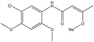 N-(3-Sodiooxycrotonoyl)-2,4-dimethoxy-5-chloroaniline Structure