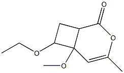 7-Ethoxy-6-methoxy-4-methyl-3-oxabicyclo[4.2.0]oct-4-en-2-one 구조식 이미지