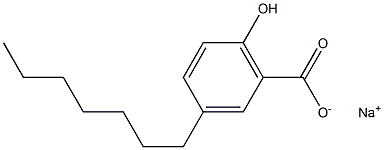 3-Heptyl-6-hydroxybenzoic acid sodium salt Structure