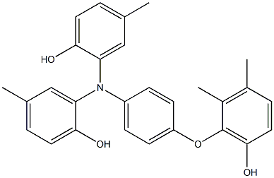 N,N-Bis(2-hydroxy-5-methylphenyl)-4-(6-hydroxy-2,3-dimethylphenoxy)benzenamine 구조식 이미지