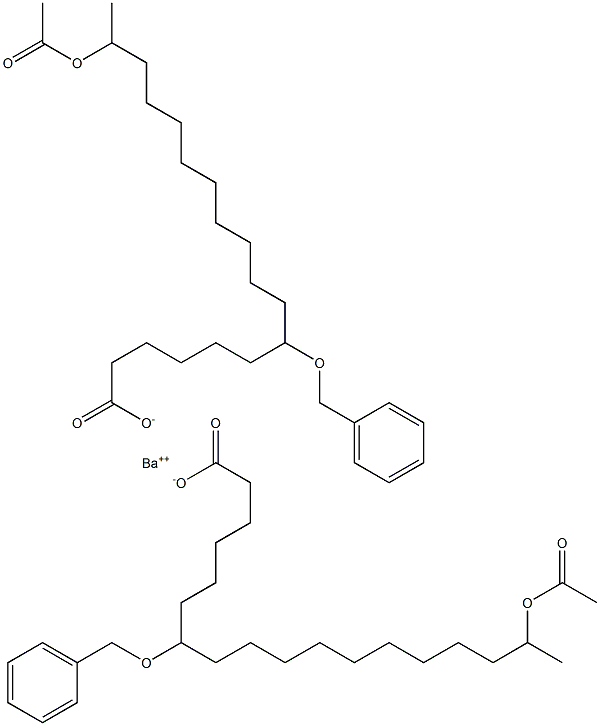 Bis(7-benzyloxy-17-acetyloxystearic acid)barium salt 구조식 이미지