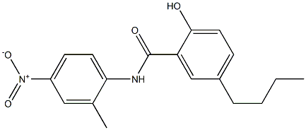 5-Butyl-2-hydroxy-2'-methyl-4'-nitrobenzanilide 구조식 이미지