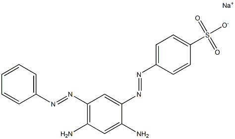 4-[[2,4-Diamino-5-(phenylazo)phenyl]azo]benzenesulfonic acid sodium salt 구조식 이미지