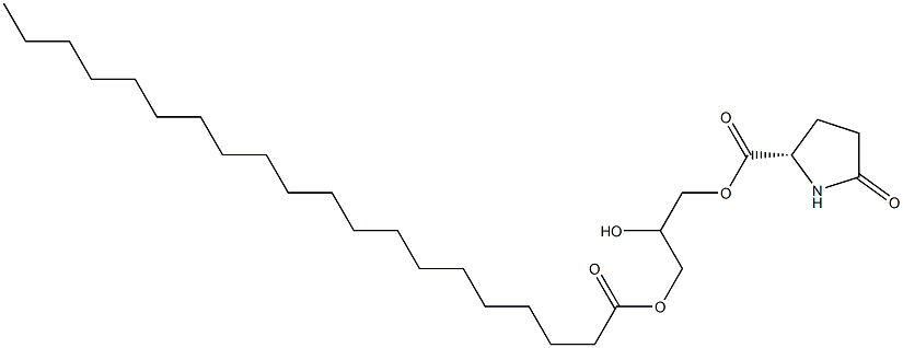 1-[(L-Pyroglutamoyl)oxy]-2,3-propanediol 3-icosanoate 구조식 이미지