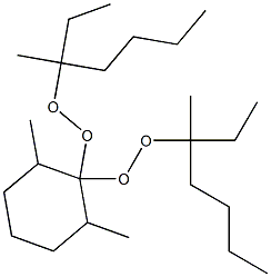 2,6-Dimethyl-1,1-bis(1-ethyl-1-methylpentylperoxy)cyclohexane Structure