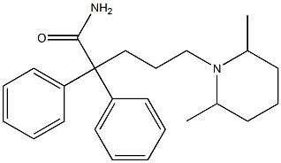 5-(2,6-Dimethyl-1-piperidinyl)-2,2-diphenylpentanamide Structure
