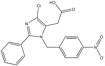2-Phenyl-1-(4-nitrobenzyl)-4-chloro-1H-imidazole-5-acetic acid Structure