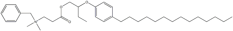 N,N-Dimethyl-N-benzyl-N-[2-[[2-(4-tetradecylphenyloxy)butyl]oxycarbonyl]ethyl]aminium 구조식 이미지