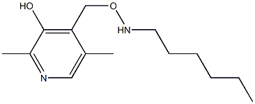 2,5-Dimethyl-4-[(hexylamino)oxymethyl]pyridin-3-ol 구조식 이미지