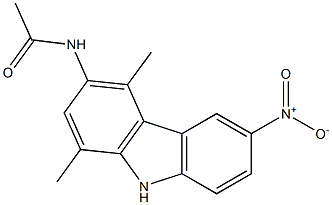 3-Acetylamino-6-nitro-1,4-dimethyl-9H-carbazole Structure