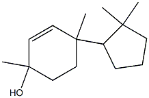 1,4-Dimethyl-4-(2,2-dimethylcyclopentyl)-2-cyclohexen-1-ol 구조식 이미지