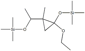 1-Ethyloxy-1-(trimethylsilyloxy)-3-methyl-3-[1-(trimethylsilyloxy)ethyl]cyclopropane 구조식 이미지