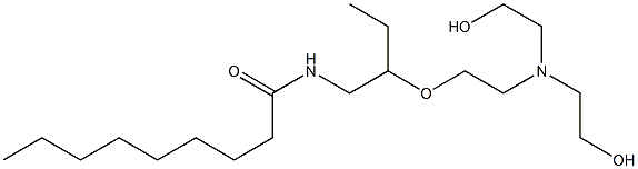 N-[2-[2-[Bis(2-hydroxyethyl)amino]ethoxy]butyl]nonanamide Structure