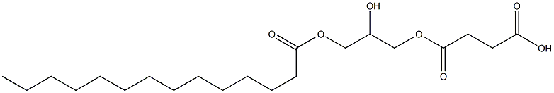 Succinic acid hydrogen 1-[2-hydroxy-3-(tetradecanoyloxy)propyl] ester Structure