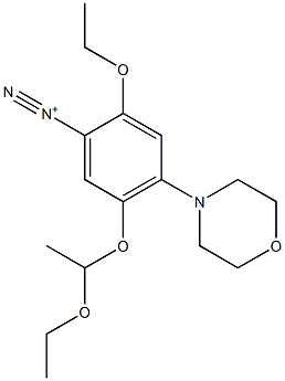 4-Morpholino-2-ethoxy-5-(1-ethoxyethoxy)benzenediazonium Structure