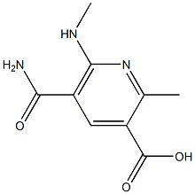 2-Methyl-5-carbamoyl-6-methylaminopyridine-3-carboxylic acid Structure