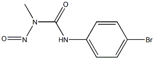 3-(p-Bromophenyl)-1-methyl-1-nitrosourea 구조식 이미지