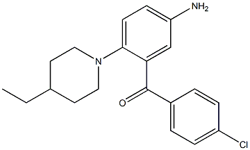 5-Amino-4'-chloro-2-(4-ethyl-1-piperidinyl)benzophenone 구조식 이미지