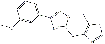 4-(3-Methoxyphenyl)-2-(5-methyl-1H-imidazol-4-ylmethyl)thiazole 구조식 이미지