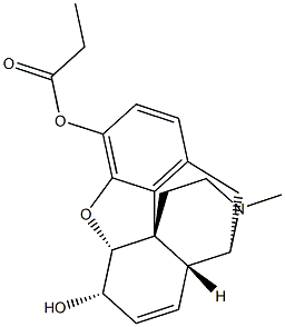 Morphine 3-propanoate 구조식 이미지