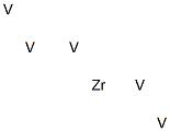 Pentavanadium zirconium Structure