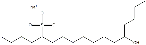 13-Hydroxyheptadecane-5-sulfonic acid sodium salt Structure