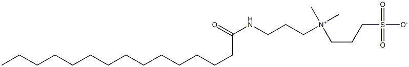 3-(Pentadecanoylamino)-N,N-dimethyl-N-(3-sulfonatopropyl)-1-propanaminium 구조식 이미지