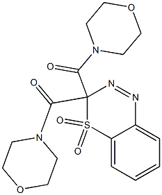 3,3-Bis(morpholinocarbonyl)-3H-4,1,2-benzothiadiazine 4,4-dioxide Structure