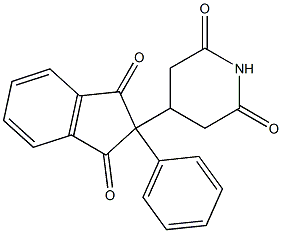 4-(1,3-Dioxo-2-phenylindan-2-yl)-2,6-piperidinedione Structure