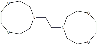 1,2-Bis(1-aza-4,7-dithiacyclononan-1-yl)ethane Structure