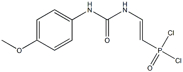 [2-[3-(4-Methoxyphenyl)ureido]vinyl]dichlorophosphine oxide 구조식 이미지