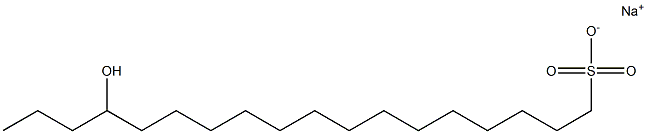 15-Hydroxyoctadecane-1-sulfonic acid sodium salt Structure