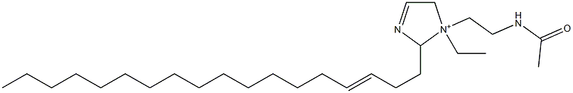 1-[2-(Acetylamino)ethyl]-1-ethyl-2-(3-octadecenyl)-3-imidazoline-1-ium 구조식 이미지