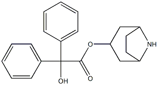 Benzilic acid 8-azabicyclo[3.2.1]octan-3-yl ester Structure