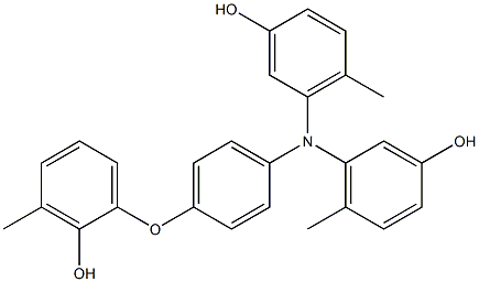 N,N-Bis(3-hydroxy-6-methylphenyl)-4-(2-hydroxy-3-methylphenoxy)benzenamine 구조식 이미지