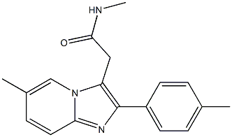 N-Methyl-2-(4-methylphenyl)-6-methylimidazo[1,2-a]pyridine-3-acetamide 구조식 이미지