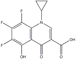 1-Cyclopropyl-6,7,8-trifluoro-5-hydroxy-1,4-dihydro-4-oxoquinoline-3-carboxylic acid Structure