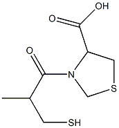 3-(3-Mercapto-2-methyl-1-oxopropyl)-4-thiazolidinecarboxylic acid Structure