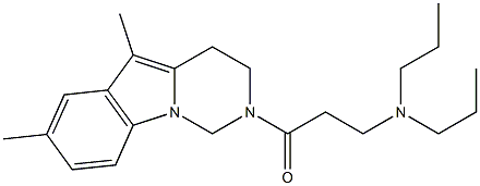 2-(3-Dipropylaminopropionyl)-5,7-dimethyl-1,2,3,4-tetrahydropyrimido[1,6-a]indole Structure