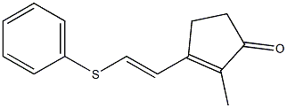 2-Methyl-3-(2-phenylthioethenyl)-2-cyclopenten-1-one 구조식 이미지