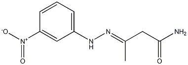 3-[2-(m-Nitrophenyl)hydrazono]butyramide Structure