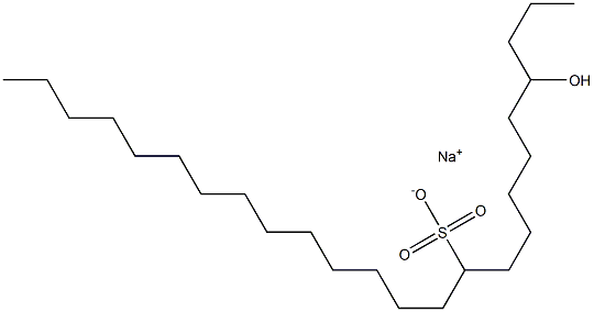 4-Hydroxytetracosane-10-sulfonic acid sodium salt Structure