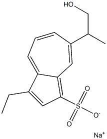 3-Ethyl-7-(2-hydroxy-1-methylethyl)-1-azulenesulfonic acid sodium salt 구조식 이미지