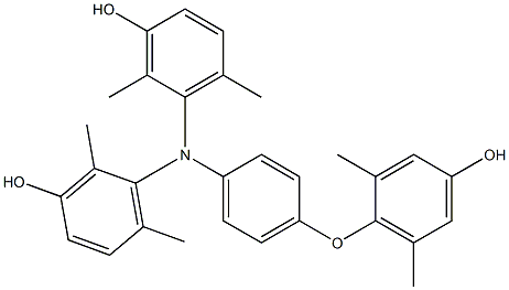 N,N-Bis(3-hydroxy-2,6-dimethylphenyl)-4-(4-hydroxy-2,6-dimethylphenoxy)benzenamine 구조식 이미지